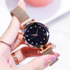 Rose Gold Starry Sky Luxury Magnetic  Watch r