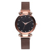 Rose Gold Starry Sky Luxury Magnetic  Watch r