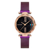 Rose Gold Starry Sky Luxury Magnetic  Watch r