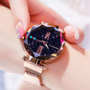 Rose Gold Starry Sky Luxury Magnetic  Watch r